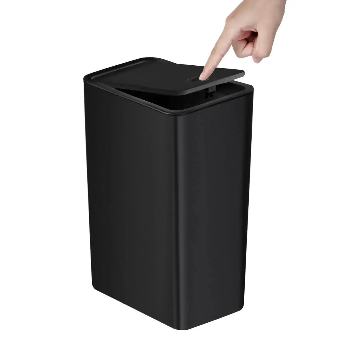 Odor-Control Bathroom Trash Can With Lid — product view 11