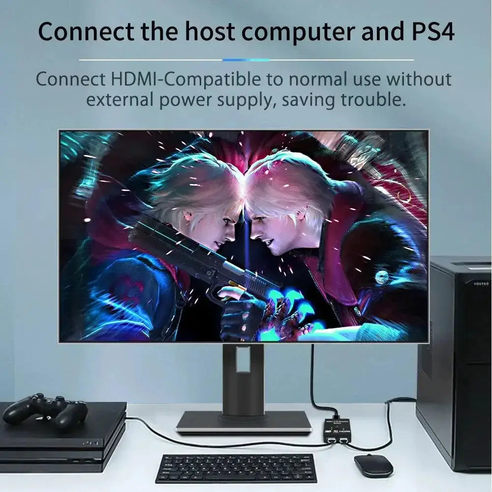 HDMI Switcher PS4 TV Box Seamless Switching Across Inputs