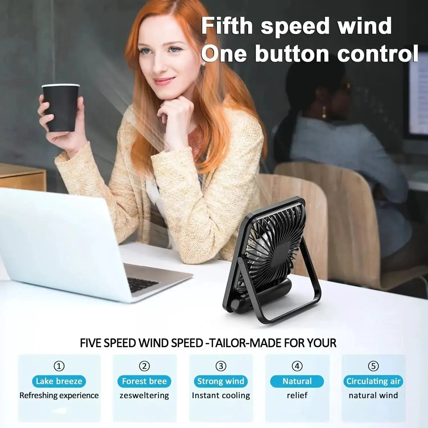 Desk Fan Portable USB Rechargeable 180 Degree Tilt Quiet - OurLum.com