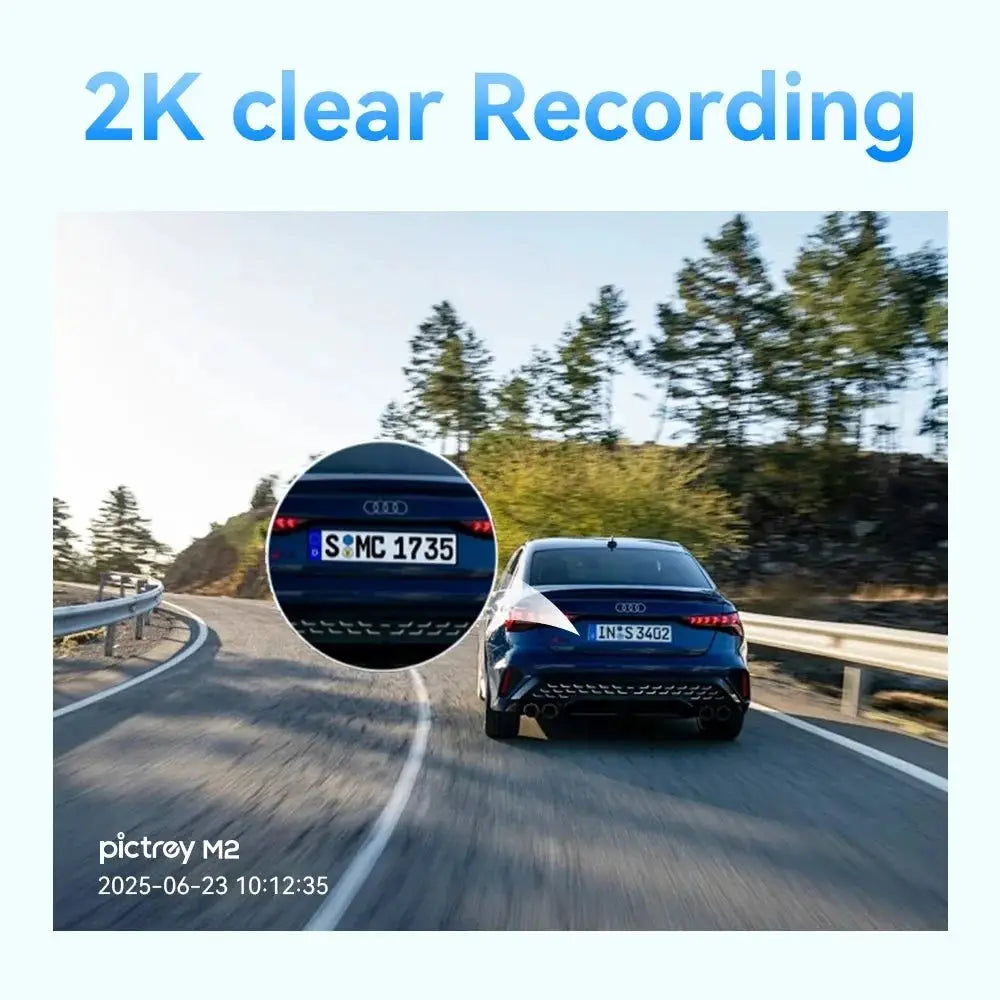 Pictrey M2 2K Dash Cam 330 Degree Rotatable Car DVR Night Vision Voice Control - stepyours.com