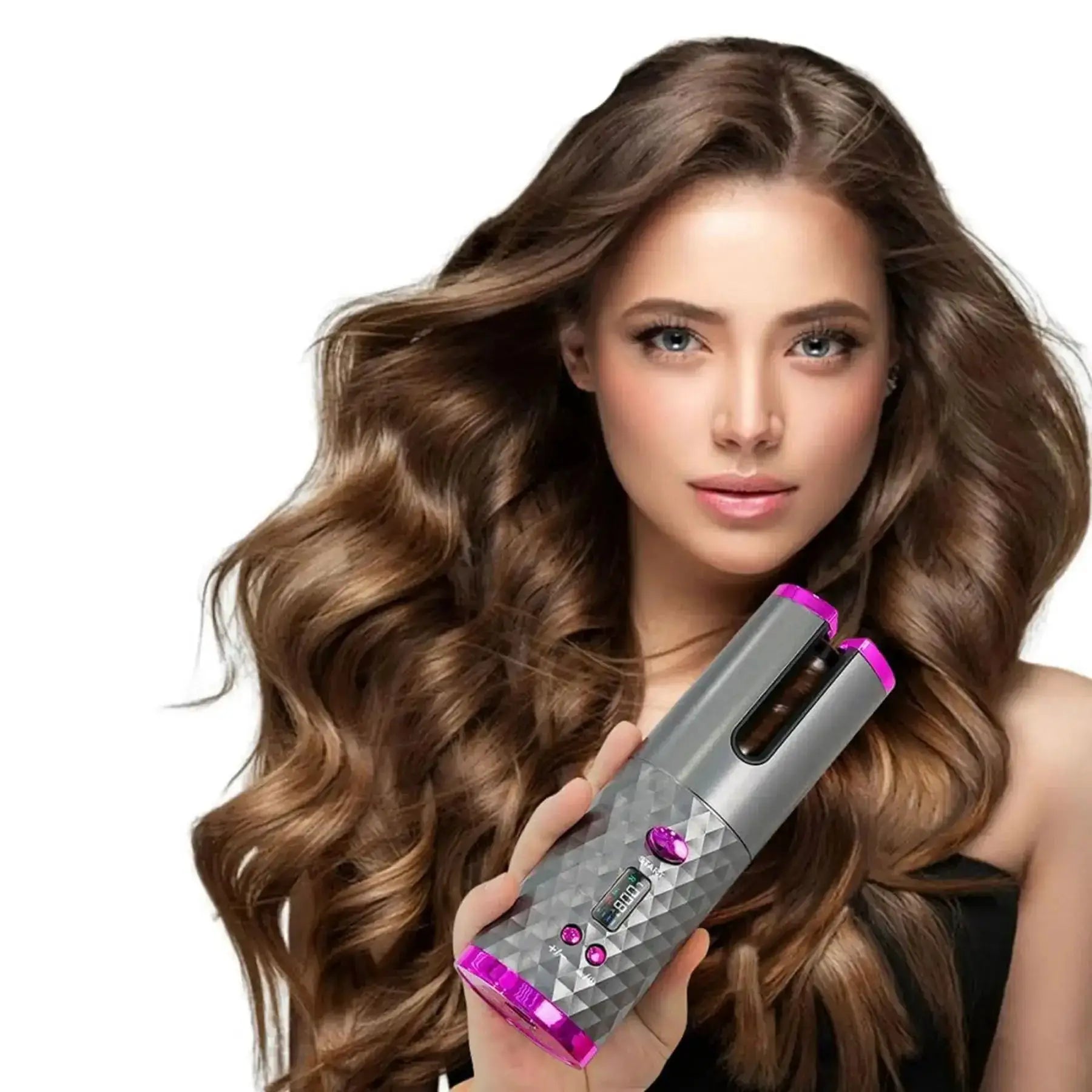 Cordless Automatic Rotation Hair Roller With 6 Temp Modes - OurLum.com