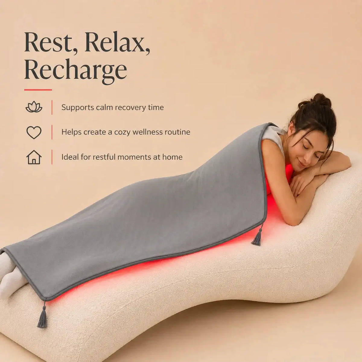 Red Near Infrared Light Therapy Blanket 660nm 850nm Dual Wavelenght LED Pulse Mode Body Skin Care Device Pulse Timer Control Body Care Blanket