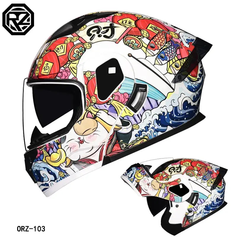 ORZ Modular Flip Helmet Dual Visor — product view 11