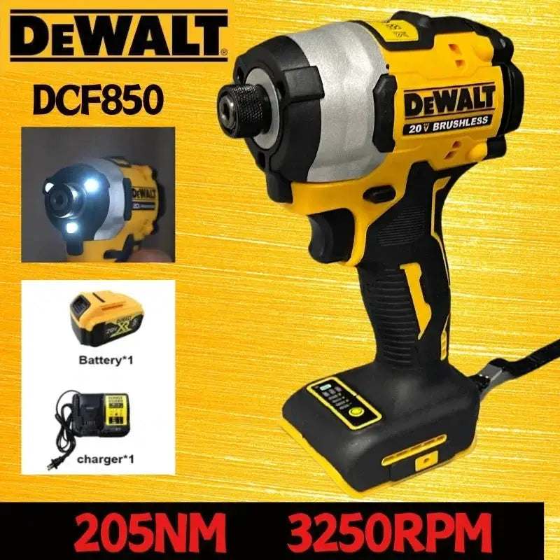 DCF850 20V Cordless Impact Driver High Torque Lightweight