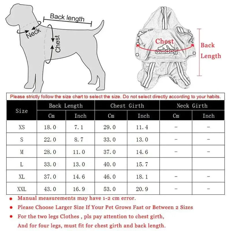 Small Dog Autumn Winter Warm Cotton Coat Jacket Outfit