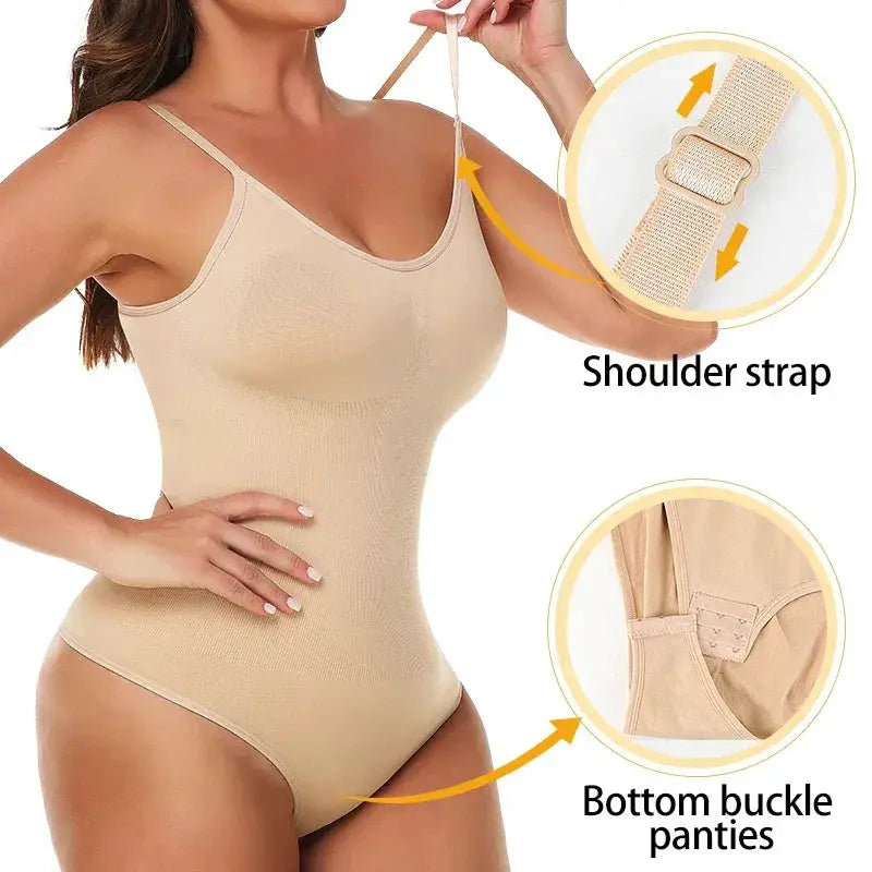 Seamless Backless Bodysuit Shapewear For Women Tummy Control