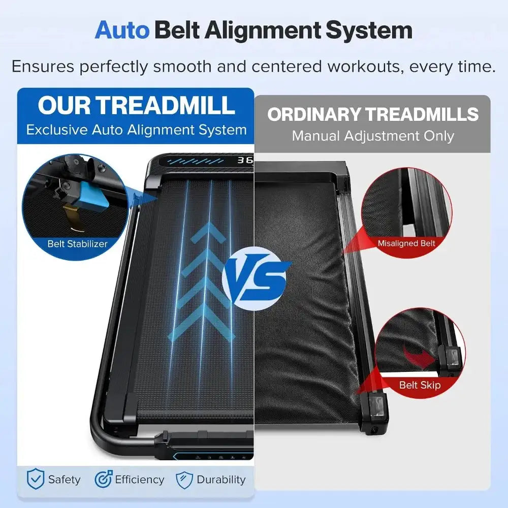 Foldable Treadmill with 10% Incline, Handle Bar, and 3.0 HP Motor for Quiet Exercise at Home or Office