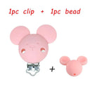 Kovict Silicone Beads Pacifier Clips Cartoon Animals Set