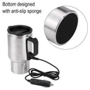 Car 12V USB Heated Mug 450ml Stainless Steel Travel Cup Keeps Coffee Hot