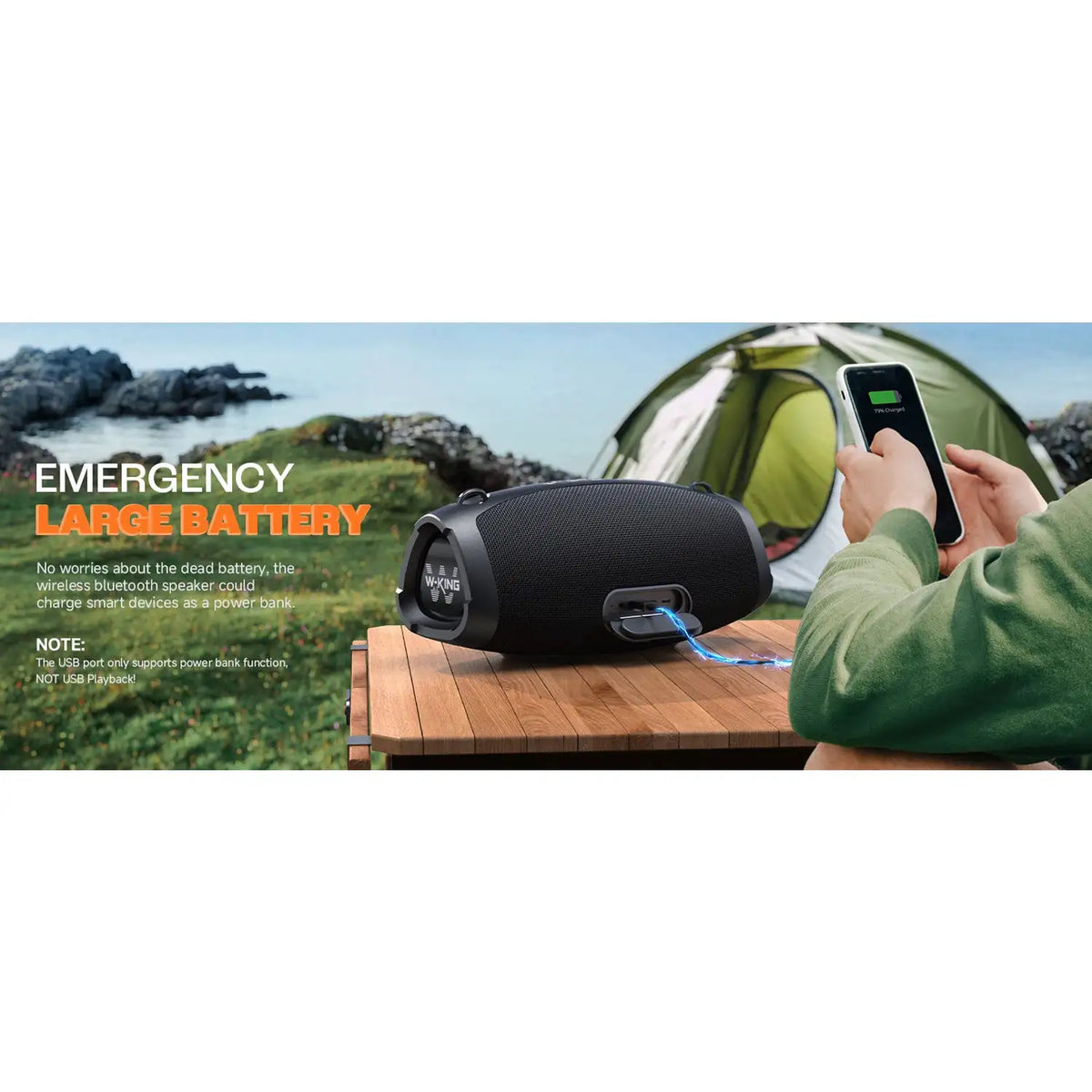 W-King Waterproof Bluetooth Speaker — product image 8