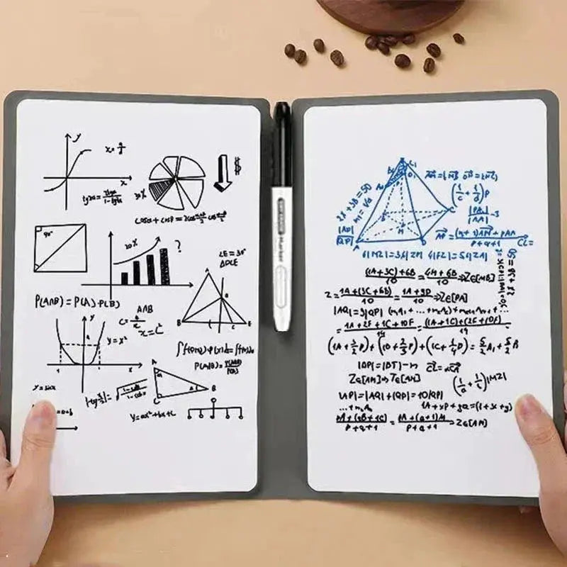A5 Reusable Whiteboard Notebook With Free Pen And Dry Erase