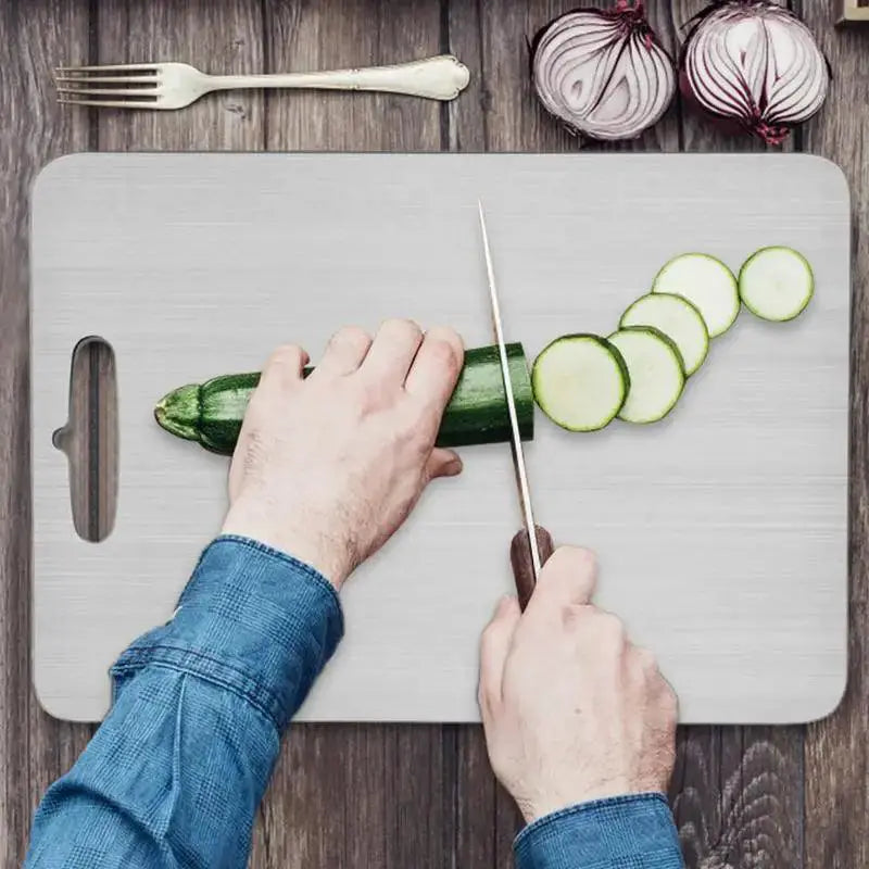 1.5mm Thick Titanium Cutting Board Camping Block for Cooking - OurLum.com