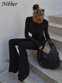 NIBBER Cutout Flared Jumpsuit