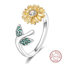 Adjustable Ring Sterling Silver Mermaid