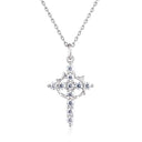 Silver Silver Cross Moissanite Pendant