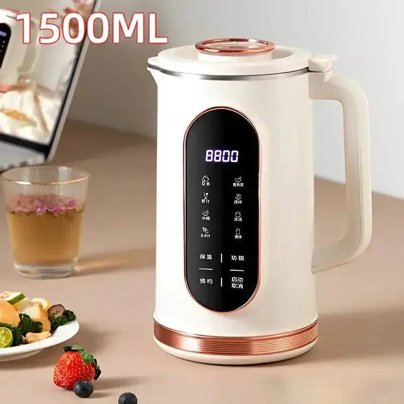 Electric Soy Milk Maker With 10 Leaf Blade 1500ml Juicer