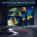 AI Smart Projector with Android OS Dolby, Decoding UHD ANSl