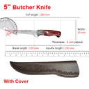 Handcrafted Stainless Steel Boning Knife with Wooden Handle