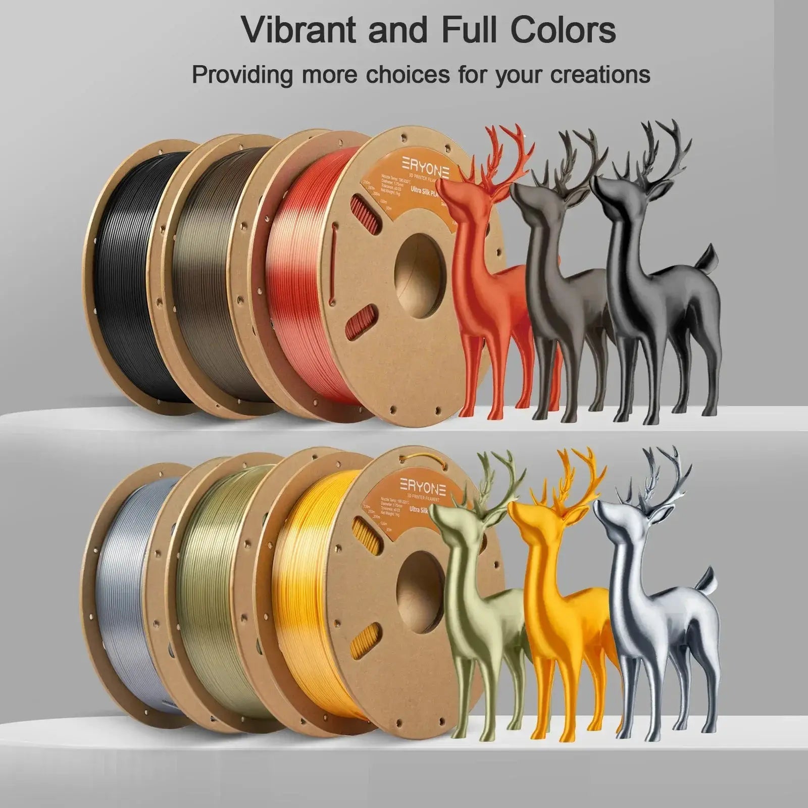 Eryone Ultra Silk PLA Filament 1kg 1.75mm No Clogging