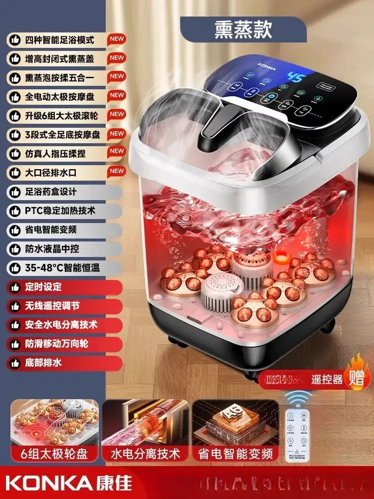 Fully Automatic Heated Foot Bath Tub Constant Temperature Electric Massage & Sterilization Function for Home Use