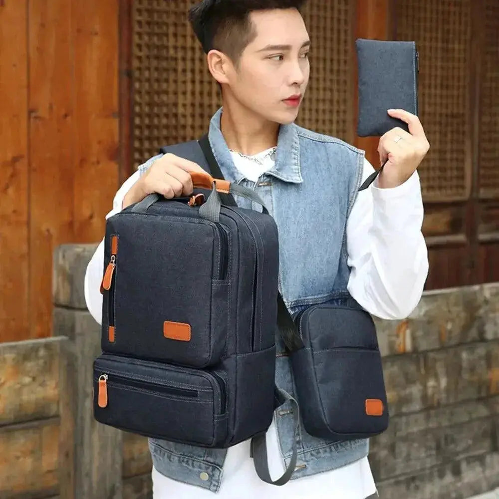Men Business Backpack Large Capacity Casual Oxford Bags