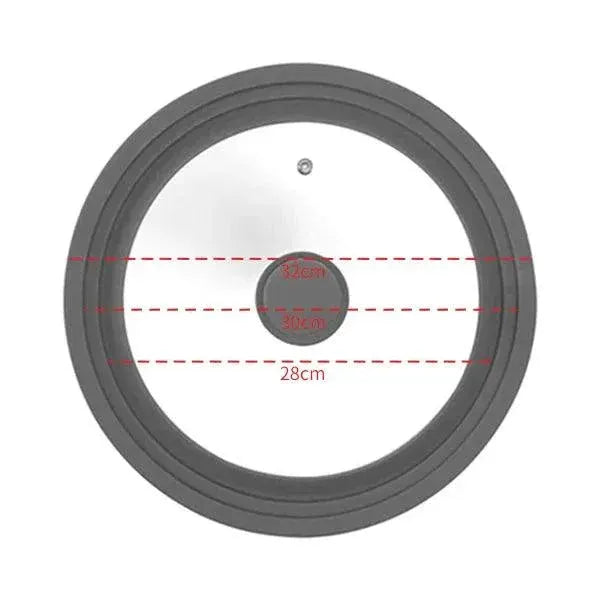 Dishwasher Safe Glass Lids for Cooks — Red 24-26-28cm
