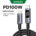 UGREEN USB-C Cable - 100W Digital Power Display