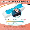 Ergonomic Cooling Gel Memory Foam Armrest Pads for Office and Gaming Chairs Set of 2