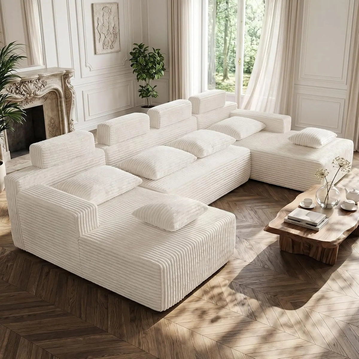 High Back Upholstered Couch