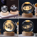 Luminous Crystal Ball LED Night Light Saturn Lamp