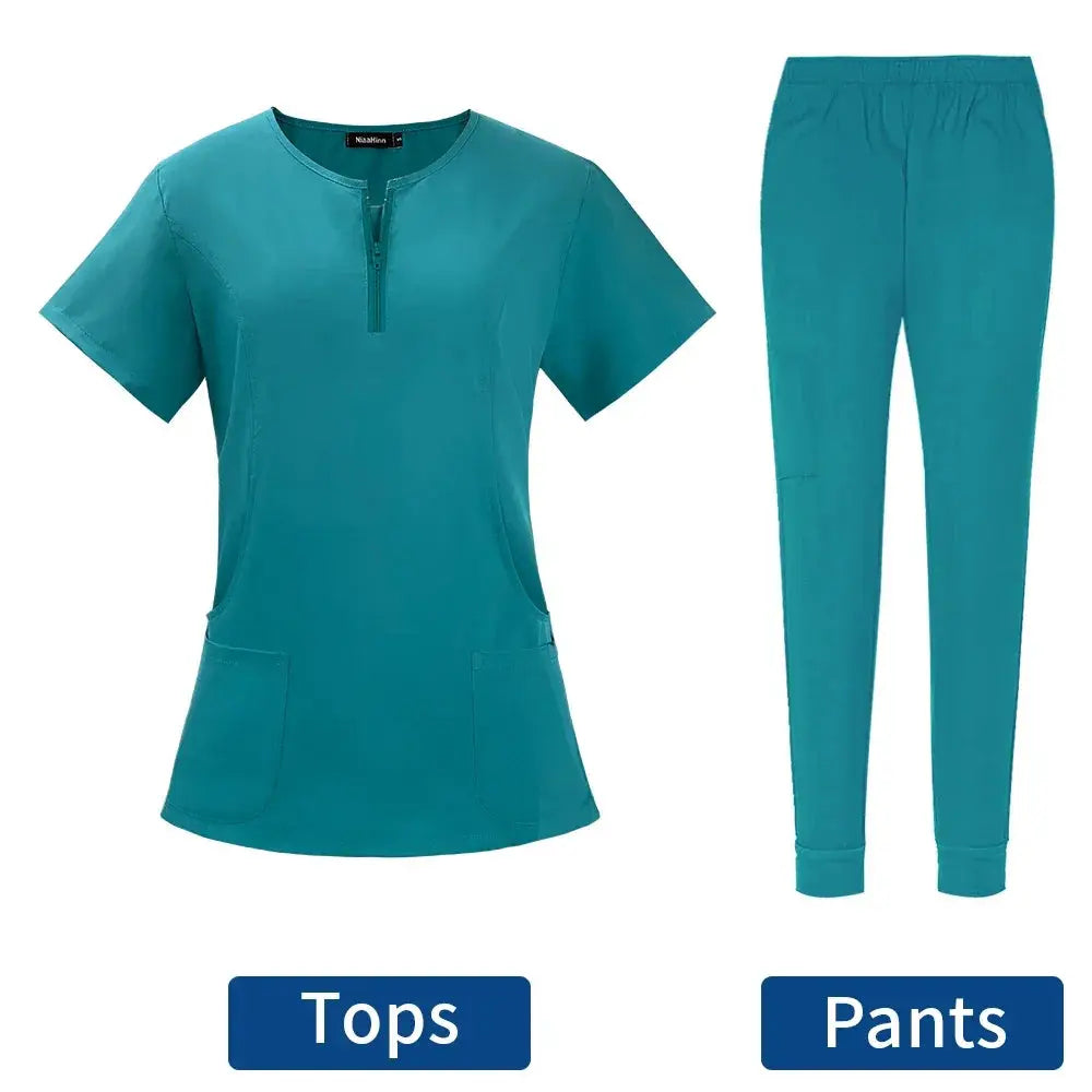 Women's Surgical Scrub Set Medical Nurse Workwear Scrubs