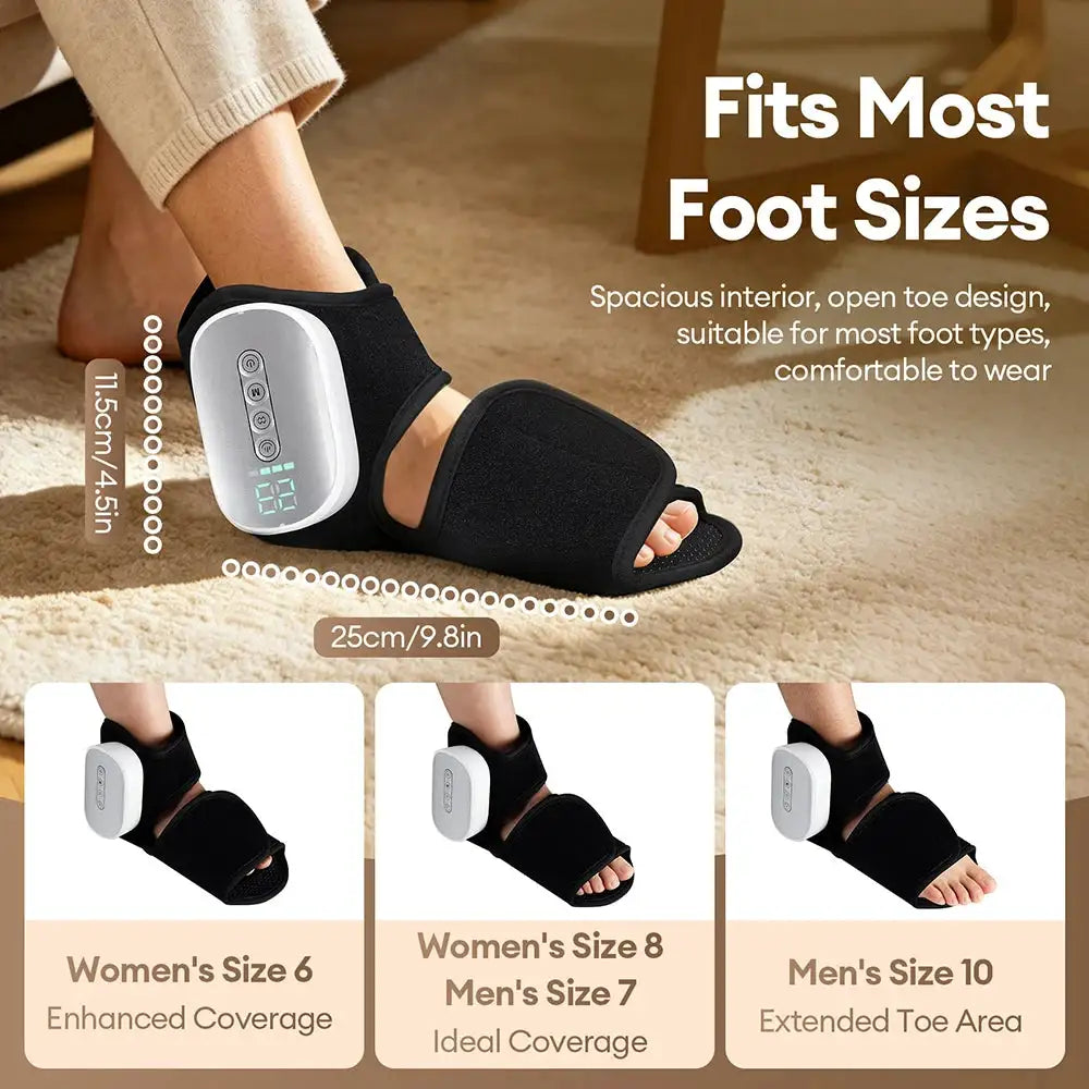 Electric Foot Ankle Air Compression Foot Massager Wireless Airbag Vibration Massager Portable Foot Care Support Belt