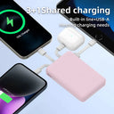 Compact Power Bank - Built In Cables Quick Charge
