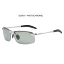 Men Photochromic Polarized Sunglasses Change Color UV400 Eyewear