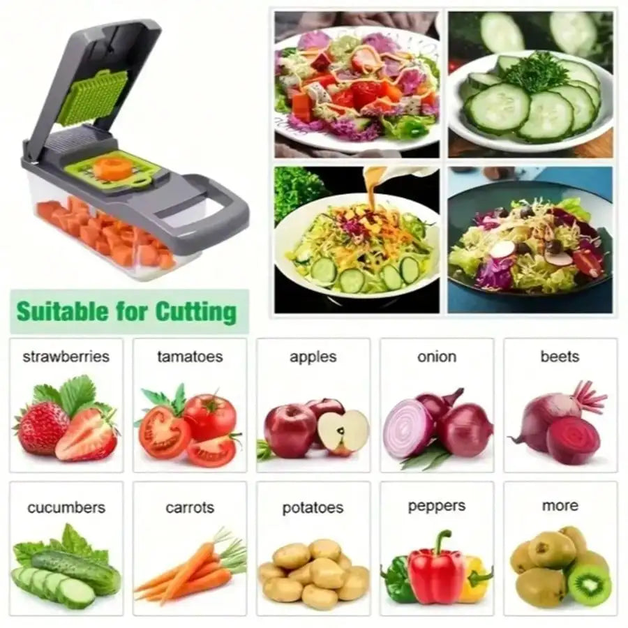 Vegetable Chopper with Blades and Container, Onion Chopper — product view 8