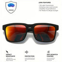 Square Sunglasses For Men Women - UV400 4 Pcs Set