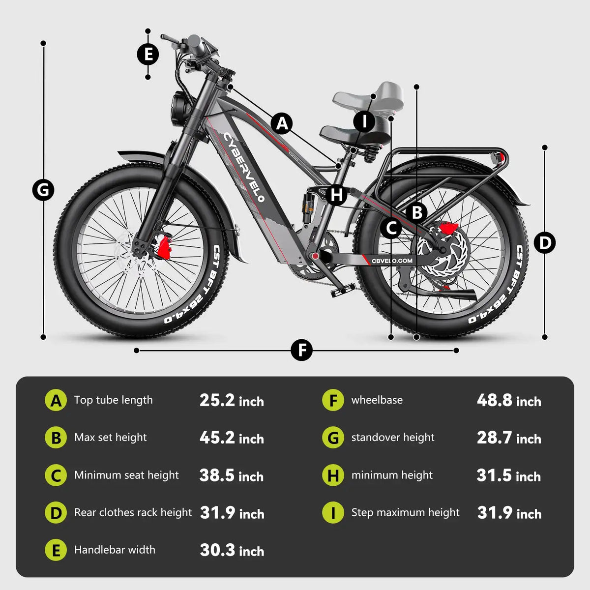 Cybervelo Fat Tire Ebike - Long Range — product view 8
