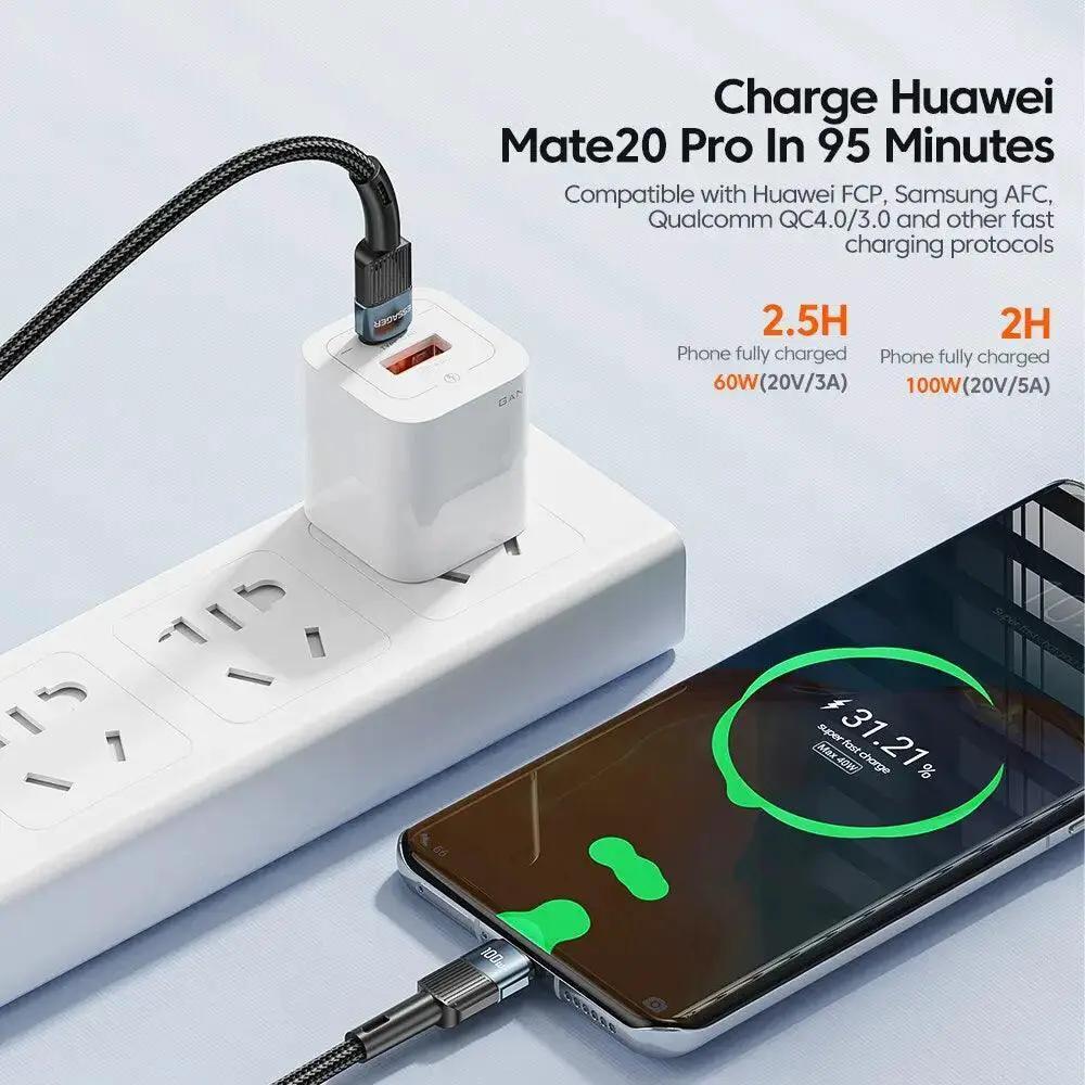Essager 100W USB C PD Fast Charging Cable For MacBook