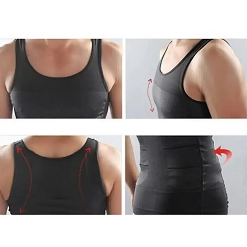 Mens Slimming Corset Vest Body Shaper Waist Trainer