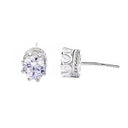 Moissanite Stud Earrings In Earplugs