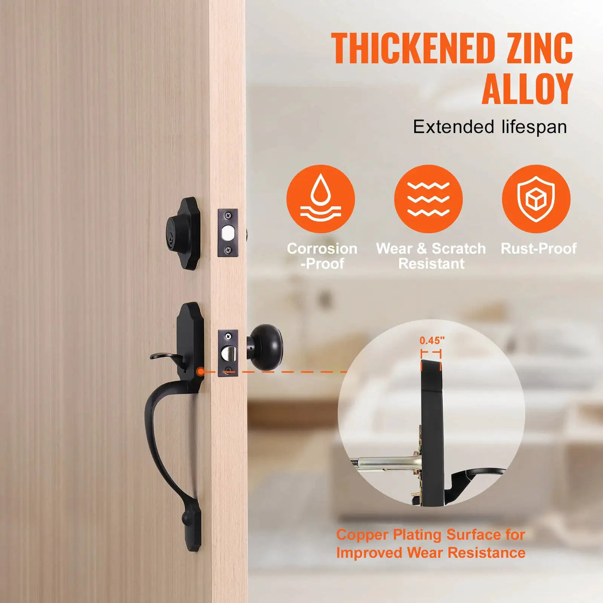 Front Door Deadbolt Handle Set — product image 5