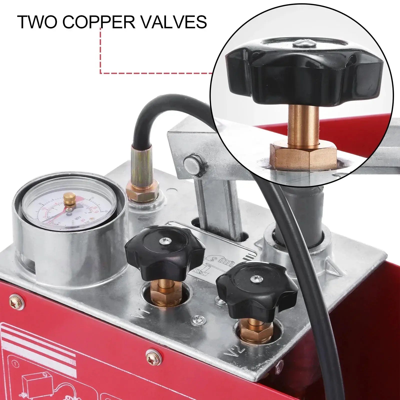 Vevor Hydraulic Pressure Test Pump 12L Hydrostatic Tester