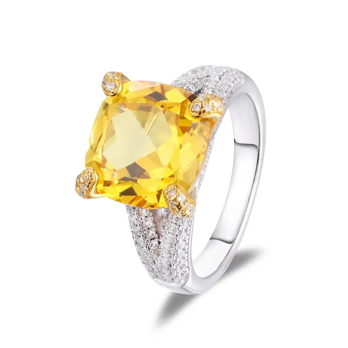 Yellow Moissanite Sterling Ring — product image 5