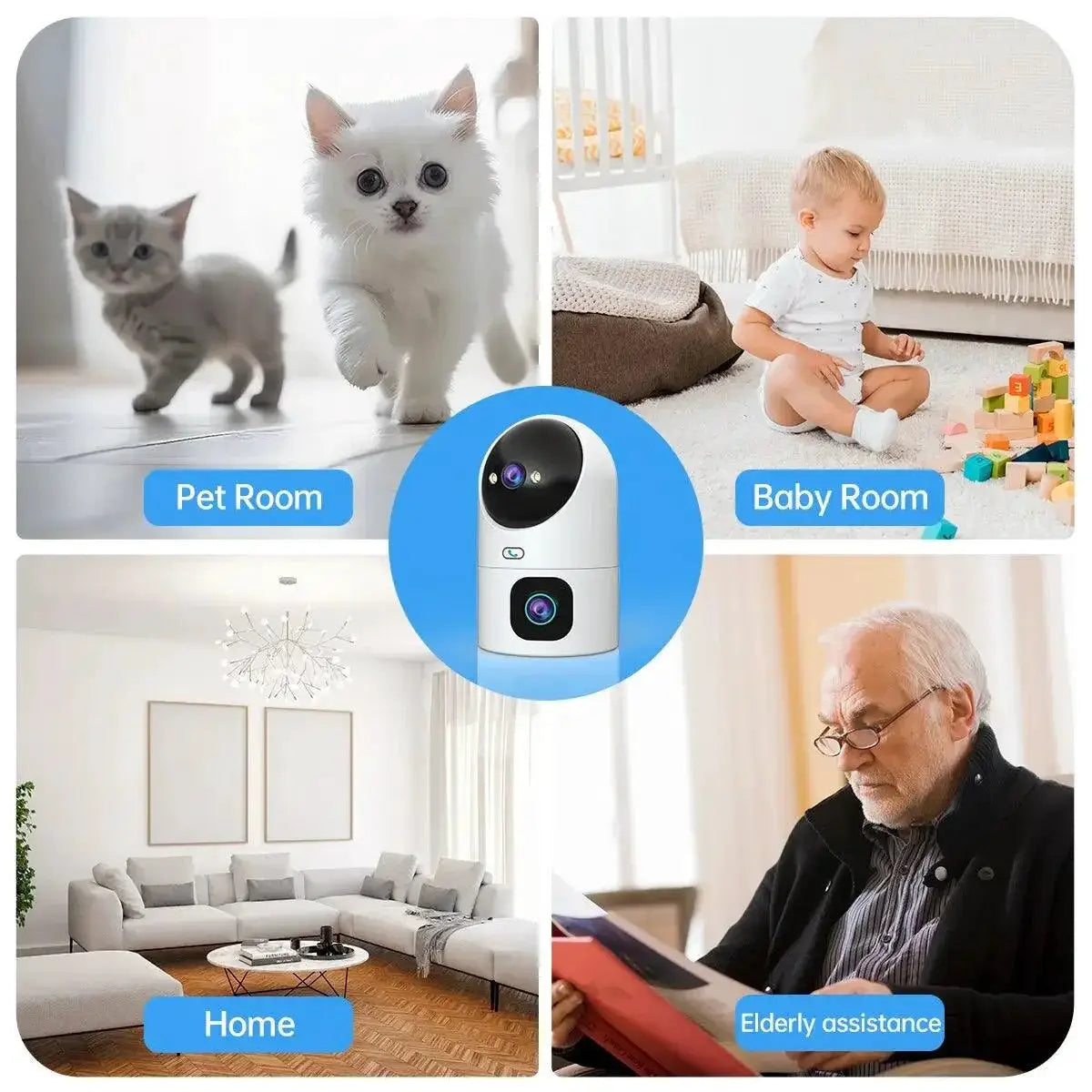 4K Auto Tracking PTZ Security Camera With Dual Lens