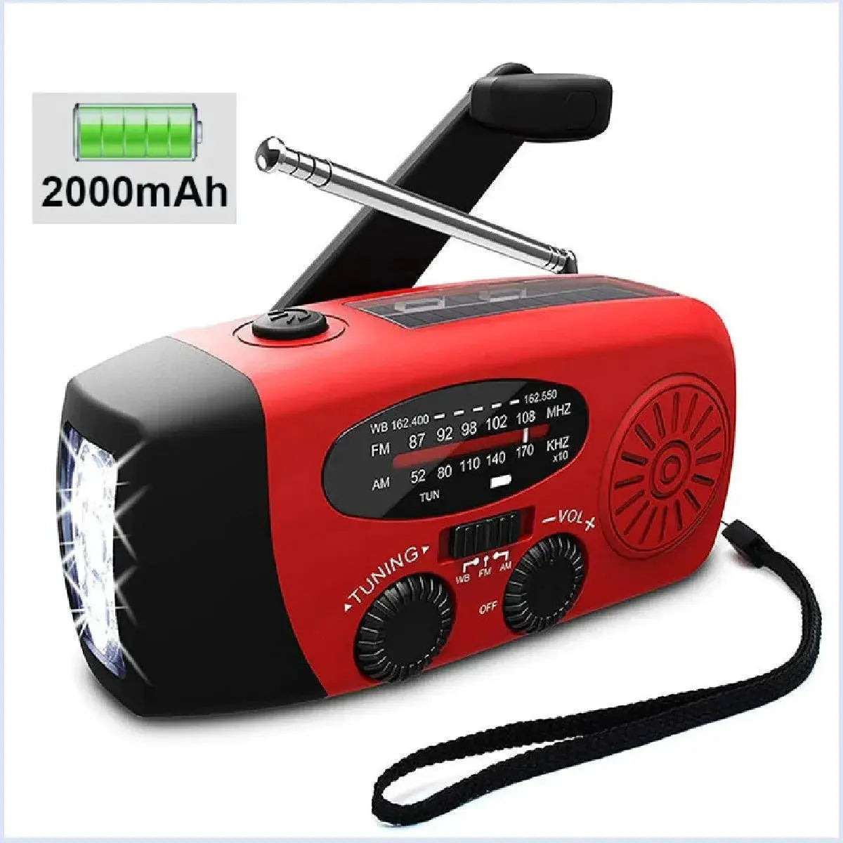 Solar Crank Radio Light Portable Emergency Survival Kit