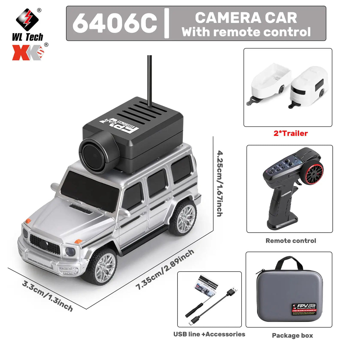 WLtoys 1/64 Mini RC Car with 720P FPV Camera Wifi APP Control 2.4G Reomte Contorl Racing Vehicle Toy for Children 6405 6406