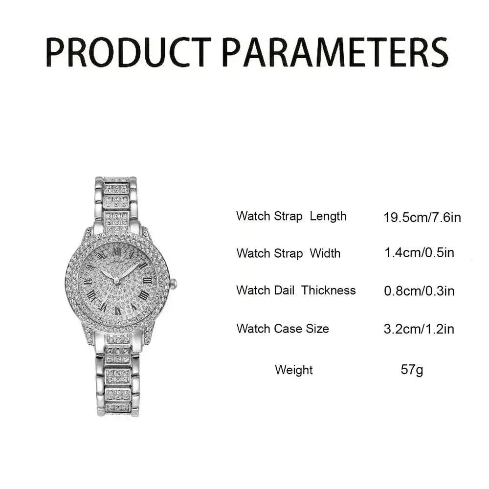 Diamond Rhinestone Luxury Wristwatch for Women Fashion