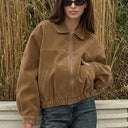 Suede Zipper Leather Jacket