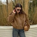 Suede Zipper Leather Jacket