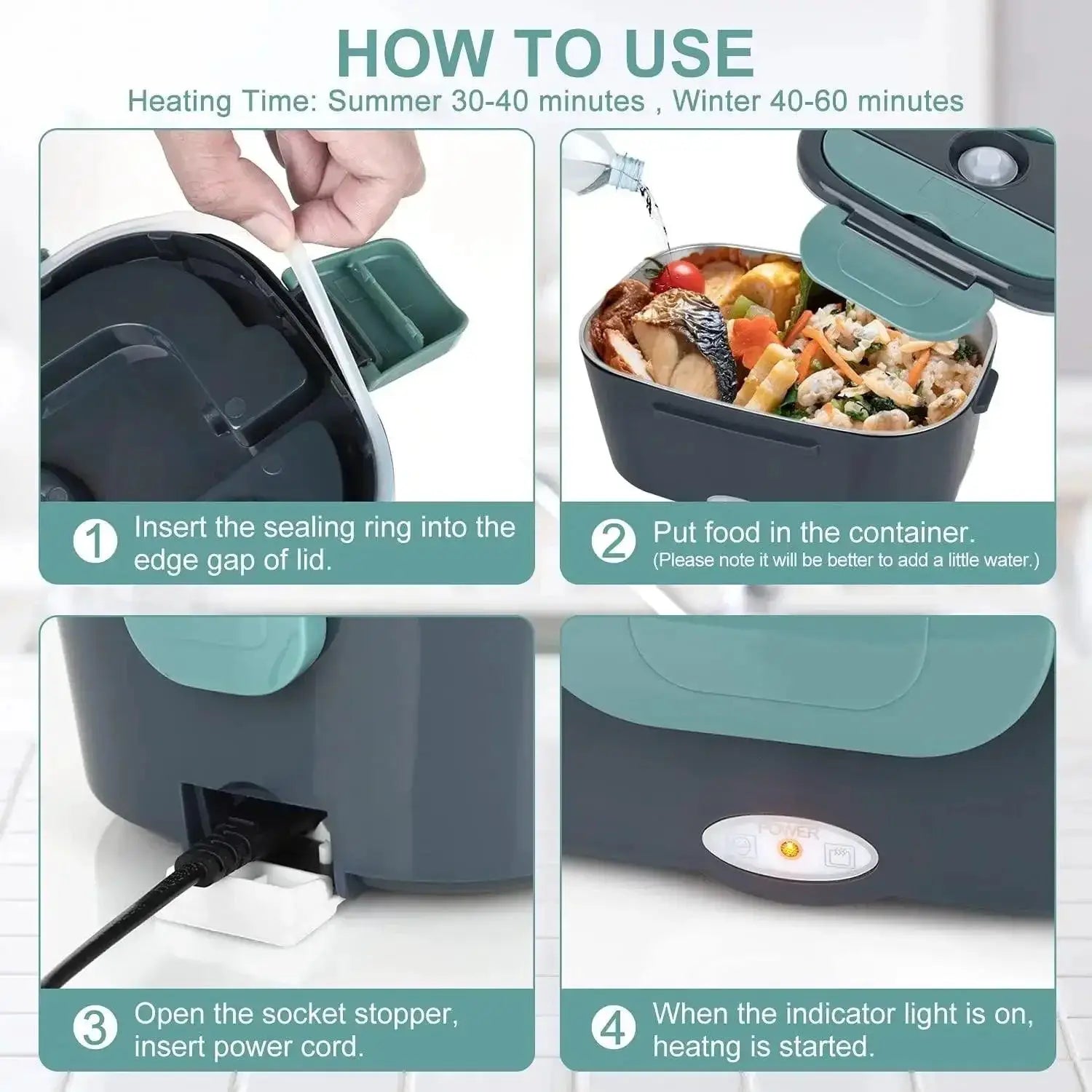 Portable Electric Lunch Box Warmer For Home And Car